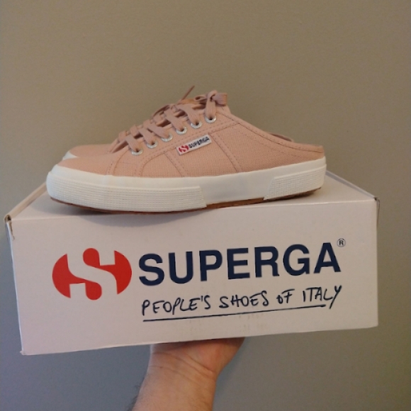 Superga Pink Slip-On Sneakers - Picture 1 of 6